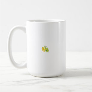 Yellow Hawaiian hibiscus clip art with stylised pe Coffee Mug