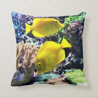 Yellow Hawaiian Tang Fish Cushion