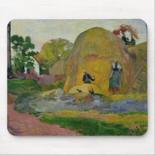 Yellow Haystacks, or Golden Harvest, 1889 Mouse Mat