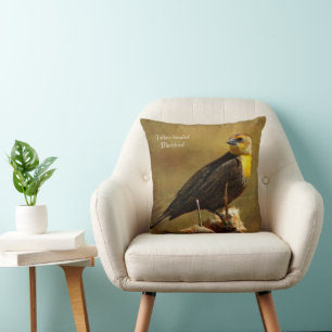 Yellow-headed Blackbird Throw Pillow