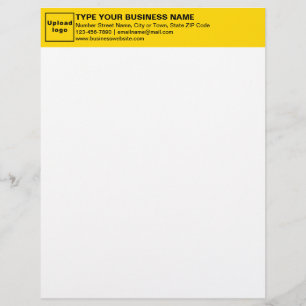 Yellow Heading of Business Letterhead