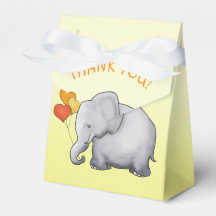 Yellow Heart Balloons Elephant Neutral Baby Shower