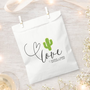 Yellow Heart Cactus Fiesta Love Bridal Shower Favour Bags