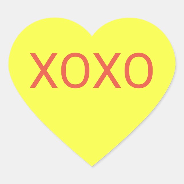 Yellow Heart Candy Sticker (Front)