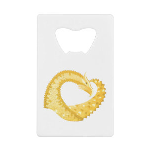 Yellow heart dragon on white
