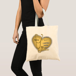 Yellow Heart EMT Tote Bag