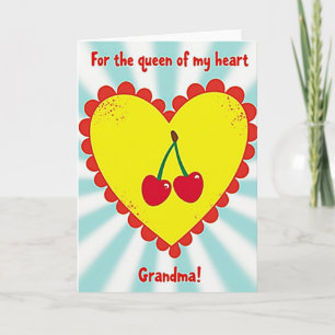 Yellow Heart Grandma Card