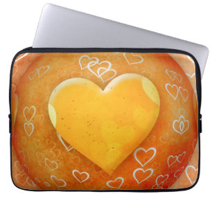 Yellow Heart Laptop Sleeve
