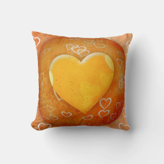 Yellow Heart Pillow