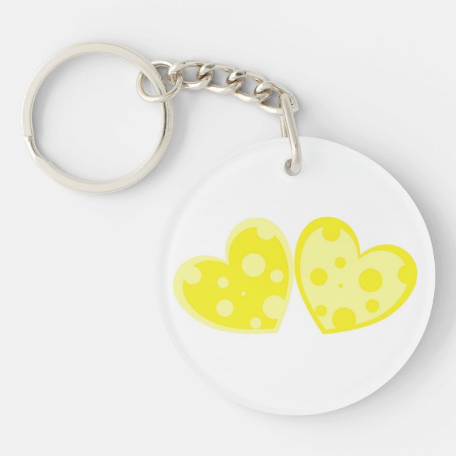 Yellow Hearts Keychain (Front)