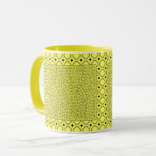Yellow Hexagon Maze Mug