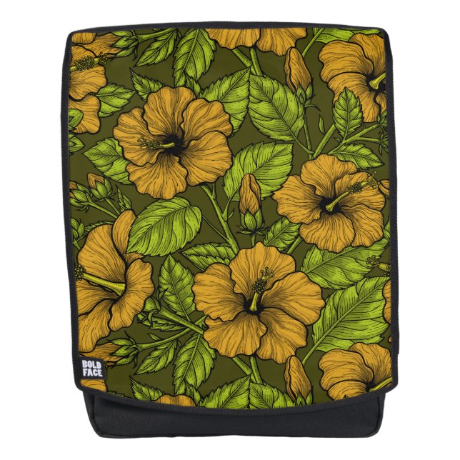Yellow hibiscus backpack (Front)