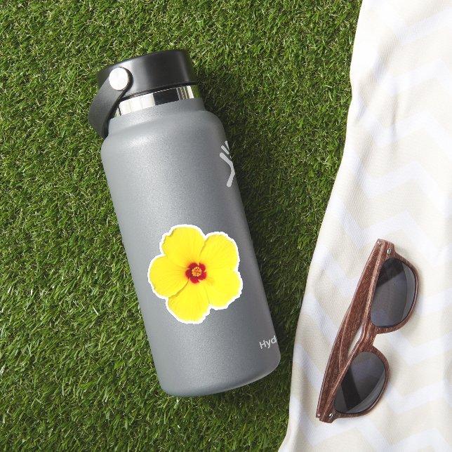 Yellow Hibiscus Flower Art (HydroFlask Insitu)