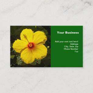Yellow Hibiscus Flower Business Card