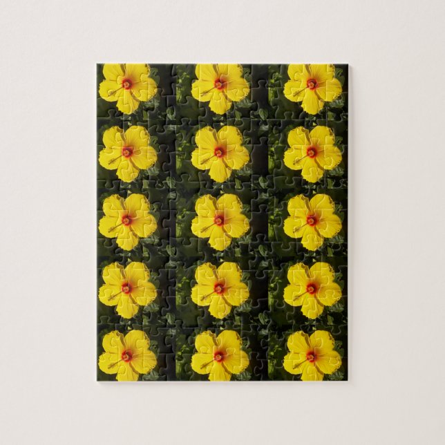 Yellow Hibiscus Flower Jigsaw Puzzle (Vertical)