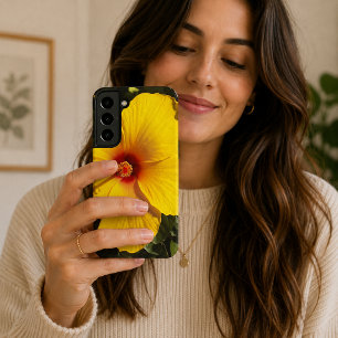 Yellow Hibiscus Flower Samsung Galaxy Case
