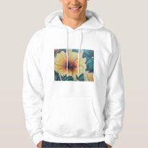Yellow hibiscus hoodie