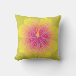 Yellow Hibiscus_Illustration Cushion
