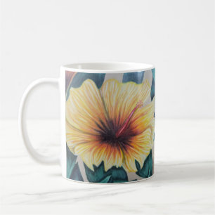 Yellow hibiscus mug