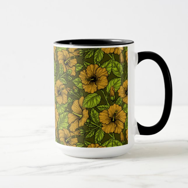 Yellow hibiscus mug (Right)