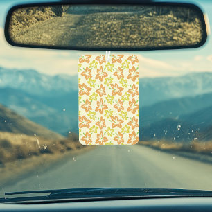 Yellow Hibiscus, Orange Hibiscus, Floral Pattern Car Air Freshener