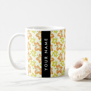 Yellow Hibiscus, Orange Hibiscus, Your Name Coffee Mug