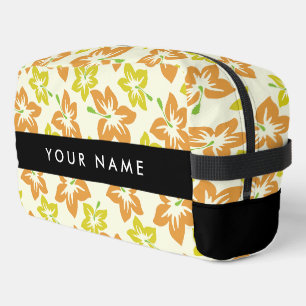 Yellow Hibiscus, Orange Hibiscus, Your Name Dopp Kit