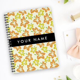 Yellow Hibiscus, Orange Hibiscus, Your Name Notebook