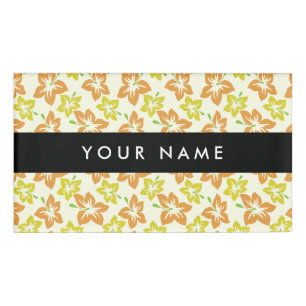 Yellow Hibiscus, Orange Hibiscus, Your Name Tag