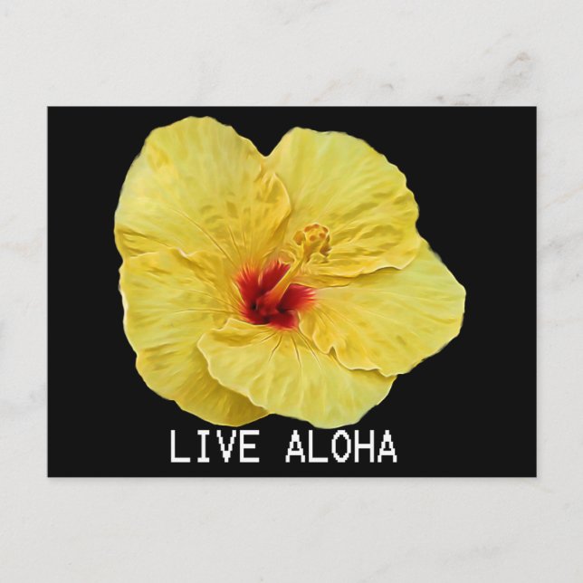 Yellow Hibiscus Postcard (Front)