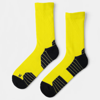 Yellow High-Performance Athletic Crew Socks 