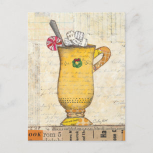 Yellow Holiday Cup Postcard