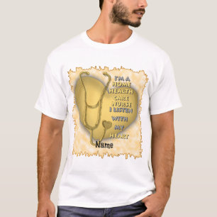Yellow Home Health Care Nurse T-Shirt