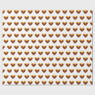Yellow Honey Hearts Sweet Wrapping Paper love