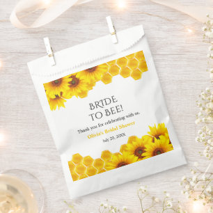 Yellow Honeycomb Bride to Bee Bridal Shower Favour Bags