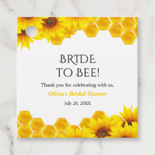 Yellow Honeycomb Bride to Bee Bridal Shower Favour Tags