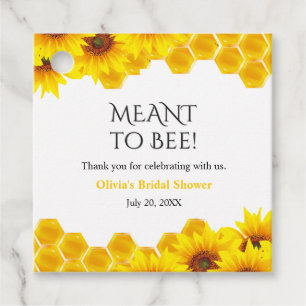 Yellow Honeycomb Meant to Bee Bridal Shower Favour Tags