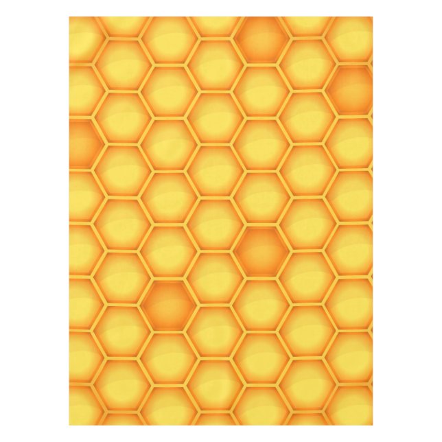 Yellow Honeycomb Pattern Tablecloth (Front)