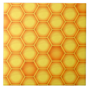 Yellow Honeycomb Pattern Tile