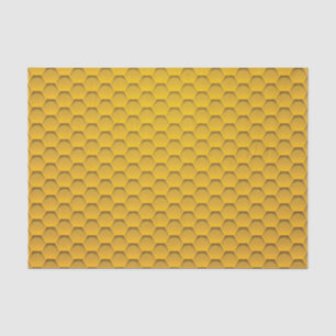 Yellow Honeycomb Pattern Tissue Paper