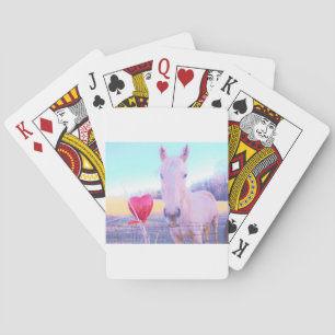 Yellow Horse and Red Heart Playing Cards