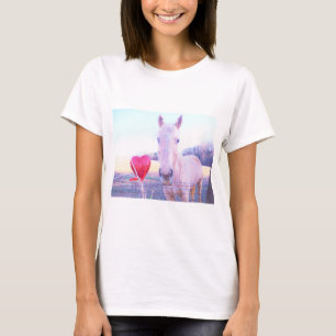 Yellow Horse and Red  Heart T-Shirt