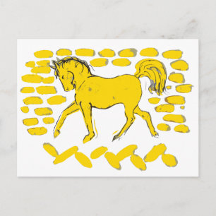 Yellow Horse Design Postcard