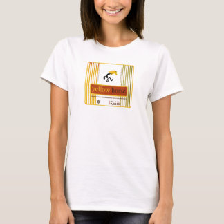Yellow Horse Ladies Spaghetti Strap Yellow T-Shirt