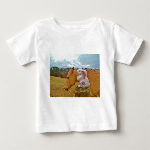 Yellow Horse, Spring Rabbit Baby T-Shirt