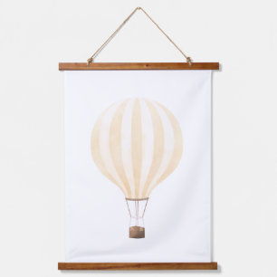 Yellow Hot Air Balloon Nursery Decor Hanging Tapestry