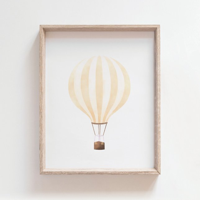 Yellow Hot Air Balloon Nursery Decor Poster (Creator Uploaded)