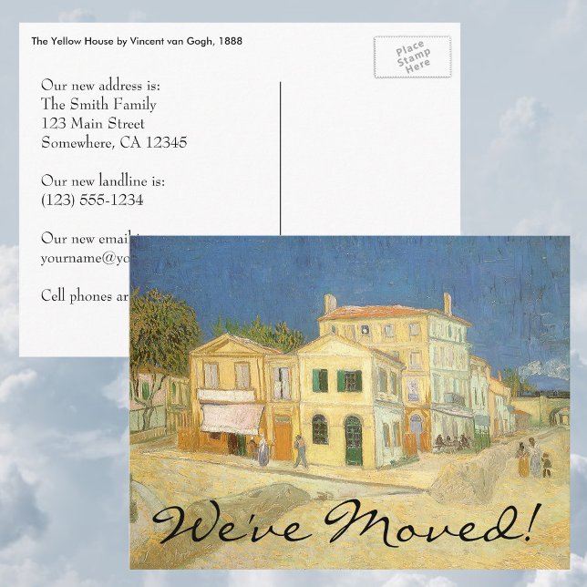 Yellow House by Vincent van Gogh Change of Address Announcement Postcard (Creator Uploaded)