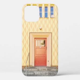 Yellow house illustration iPhone 12 case