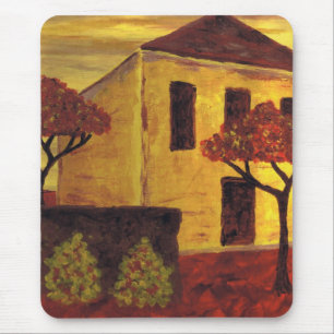 Yellow House Mouse Mat